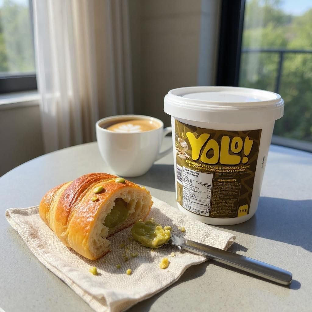 Yolo Pistachio & White Chocolate Spread, 1 kg, made in Quebec