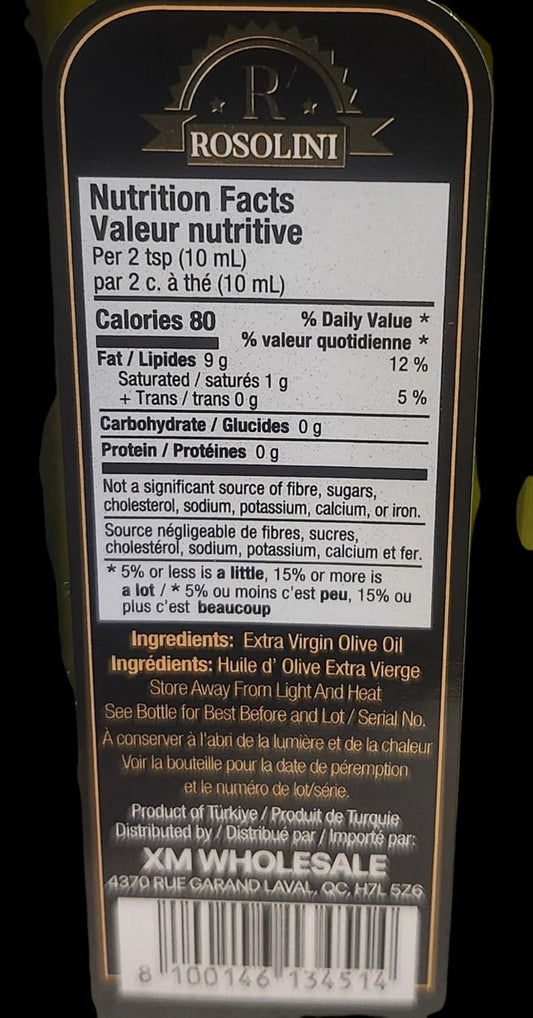 Rosolini First Cold Pressed Extra Virgin Olive Oil, All Natural, 250 ml