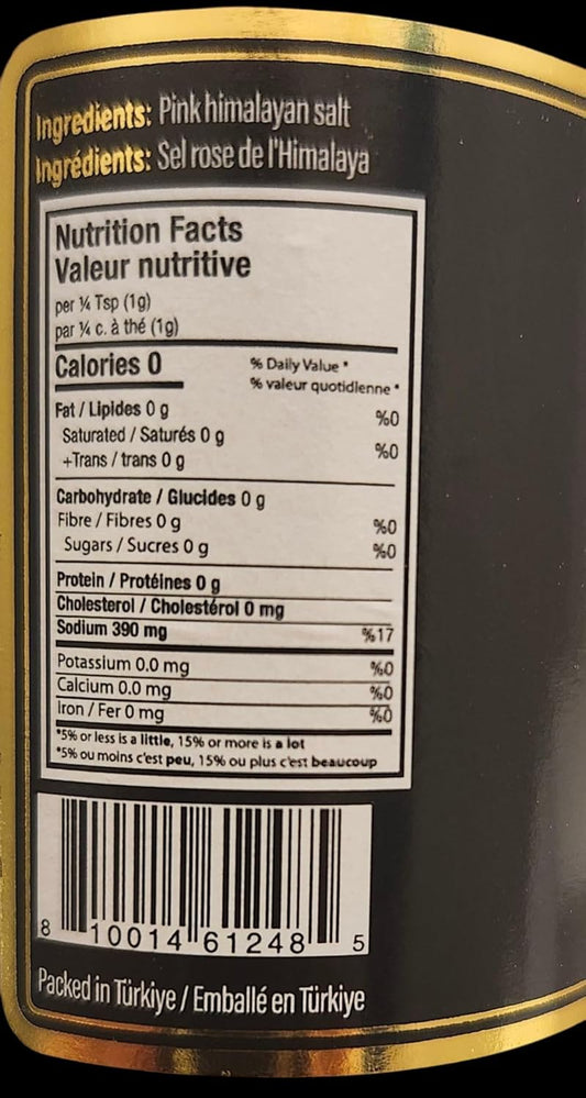 Rosolin Himalayan Pink Salt with Grinder, All Natural & Artisan, 390g