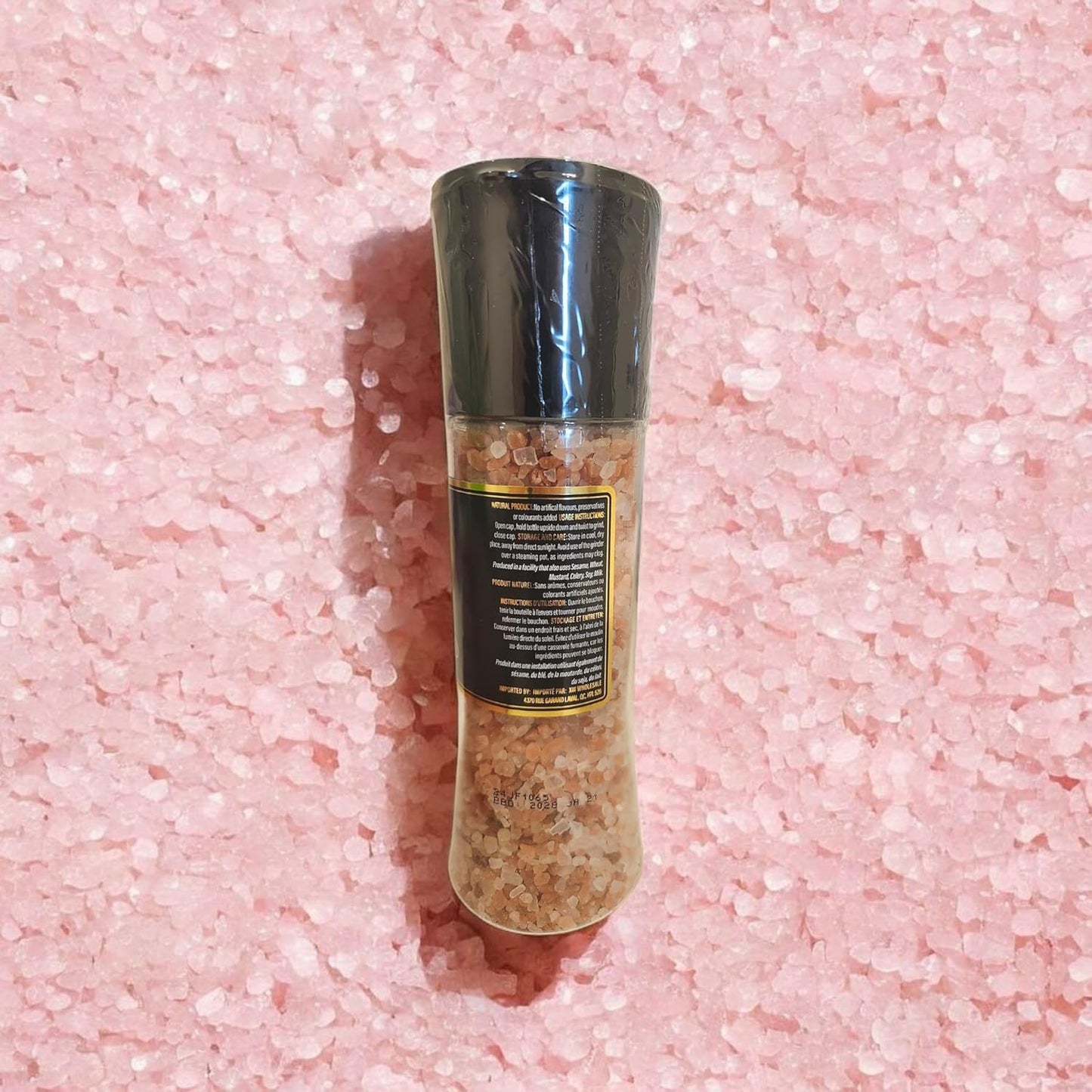Rosolin Himalayan Pink Salt with Grinder, All Natural & Artisan, 390g