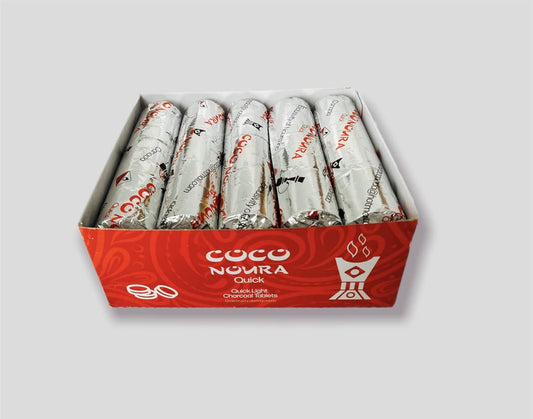 New Coco Noura Quick Light Charcoal - 33mm - Full Box - Instant Charcoals for Hookah, Shisha, Incense, Hookah Pipe Incense Easy Lite - Canada's Choice