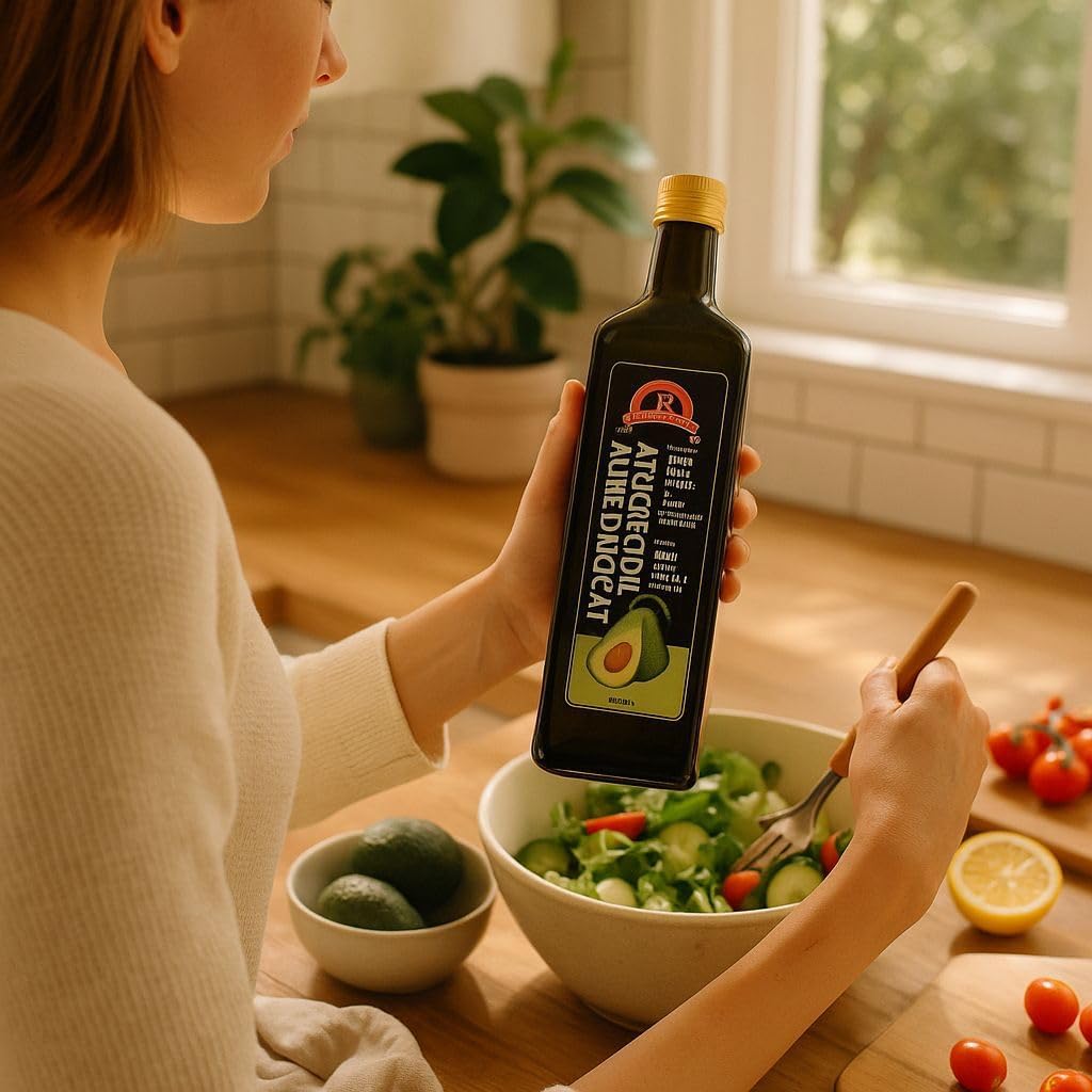 Rosolini Pure Refined Avocado Oil, 1000ml, for Cooking and Salads