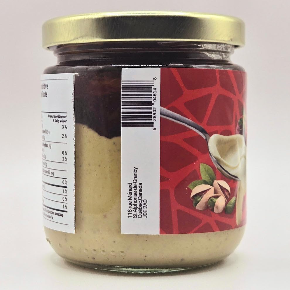 Yolo Pistachio, Strawberry and White Chocolate Spread, Preservative-Free, Made in Quebec