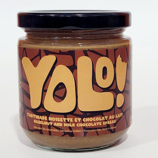 YOLO Hazelnut and Milk Chocolate Spread, Preservative-Free, Made in Quebec