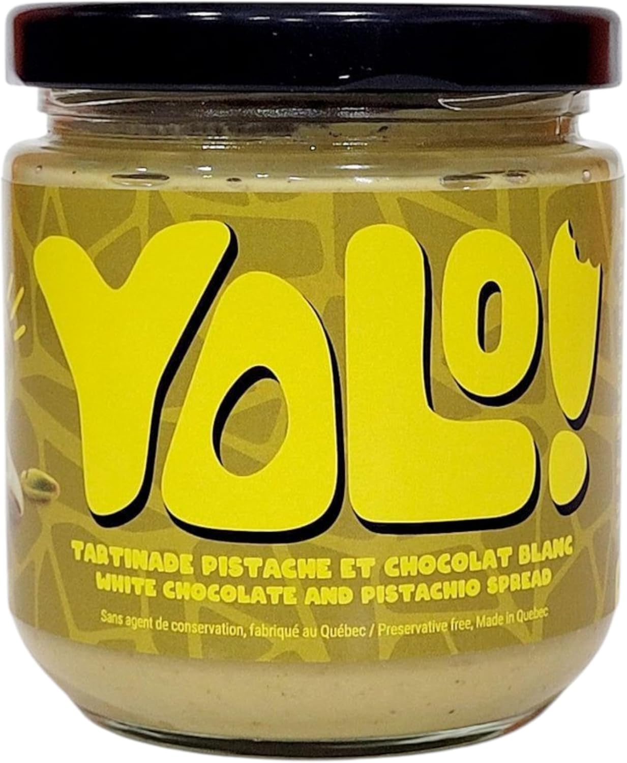 Yolo White Chocolate and Pistachio Spread, Preservative-Free, Made in Quebec