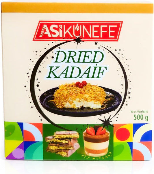 ASI Kataifi Shredded Fillo Dough, Dried Chopped Kataifi for Dubai Chocolate, Kataifi Pastry for Desserts and Sweet Treats/500gr(1.1lb)