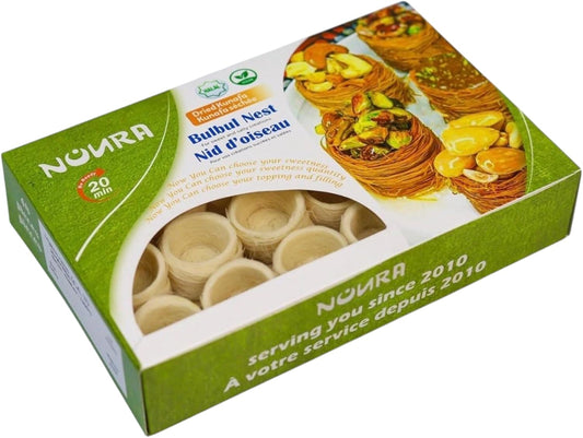 Noura Dried Kunafa Bulbul Nest Pastry, Halal, Vegan, 48-Count