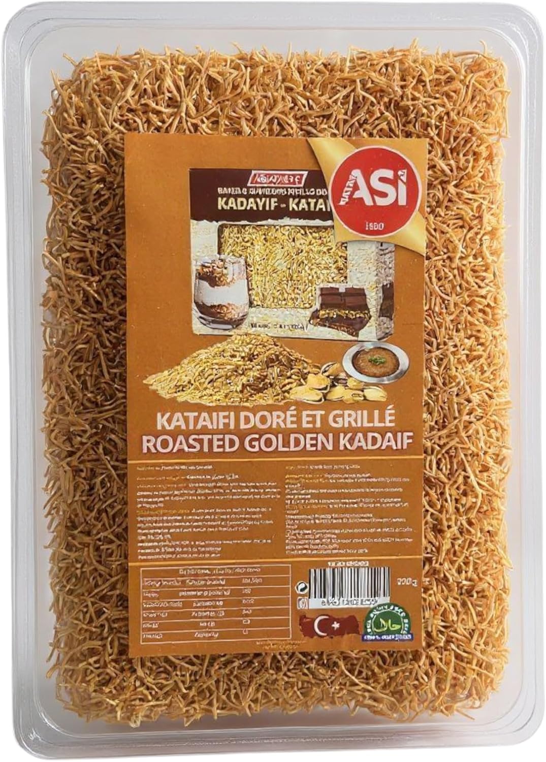 ASI Roasted Golden Kataifi,Dubai filling,Kunafah Shredded Pastry, Kataifi for dubai chocolate, 200g