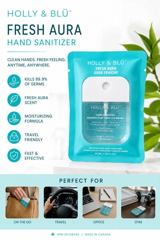 Holly & Blü Fresh Aura Moisturizing Hand Sanitizer, 35 mL